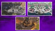 The three repurposed areas from Apex Legends' existing maps (image via EA)